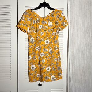 Hollister Mini Dresses Size S Women's Marigold Yellow Floral Mini Dress